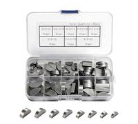Yuhtech 80 Pcs 8 Sizes 3/4/5/6 Woodruff Key Assortment Kit, Half Moon Semicircle Bond Key, Half Moon Key Set for Fasteners, Flywheel Pulley, Mechanical Industry