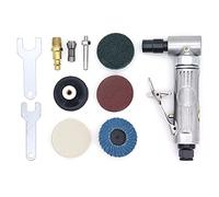 Yuhtech 90 Degree Air Die Grinder Kit, 1/4 Inch Mini Sander Polisher Tool for Contour Grinding, Polishing, Milling, Air Tool with 2 Inch Disc