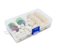 Yuhtech Wool Felt Polishing Pad Kit, 76 Pcs Polishing Pad Grinding Head Buffing Wheel for Rotary Tools