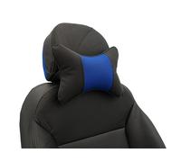 yuhuru Car Neck Pillows Both Side Pu Leather 2pieces Pack Headrest Gogodog Fit for Most Cars Filled Fiber Universal Car Pillow (Black Blue)