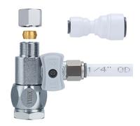 YUHX Feed Water Adapter 3/8" x 1/4" or 3/8" Add-A-Tee, 1/2 x 1/4 or 3/8 Water Line Splitter,1/4 Push to Connect not Fit Thread or Braided Hose