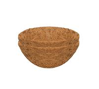 YUI 8/10/12/14/16 inch Coco Liner for Hanging Basket, Hanging Basket Coconut Fiber Wall Trough Planter Replacement Liner Natural Coco Liners Planter Outdoor Garden Half Moon Flower Pot (12in/2PC)