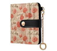 Yuiboo Be Mine Rose Beige Women's Minimalist Folding Wallet Convenient Premium PU Leather Wallet for Girls Women Ladies