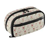 Yuiboo Blush Bloom Bird Multi-Slot Pen Bag Portable Large Capacity Tear Resistant Back To School Supplies
