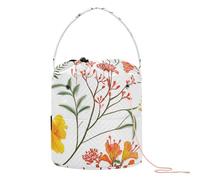 Yuiboo Crochet Storage Barbados Pride Barbados Beauty Summer Flowers Small Yarn Storage with Holes Needle Storage for Knitting Needle Crochet Accessories