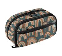 Yuiboo Desert Abstract Rainbow Multi Compartment Stationery Organizer Portable Large Capacity Wear Resistant for High School College Students