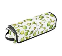 Yuiboo Hot Hair Tools Travel Bag with Heat Resistant Pad Large Capacity Hair Tool Organizer for Flat Irons, Straighteners, Curling Irons, Green Lime Fruit White Travel Bag for Women, green Lime fruit
