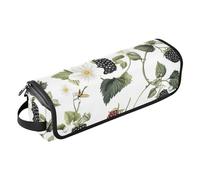 Yuiboo Hot Hair Tools Travel Bag with Heat Resistant Pad Large Hair Straigheners Travel Case for Flat Irons, Straighteners, Curling Irons, Sweet Berry Fruit White Portable Travel Essentials