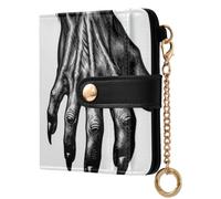 Yuiboo Ladies Classic Foldable Wallet, Cute Card Cases | PU Leather, Magnetic Snap Closure, For Shopping, Scary monsters Claw Hand