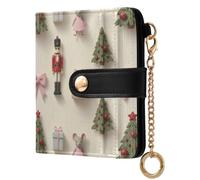 Yuiboo Ladies Foldable Wallet, Cute Mini Purse | PU Leather, Zipper Pocket, For Daily Travel, Nutcracker Rat King