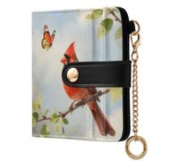 Yuiboo Ladies Folding Coin Wallet, Fancy Mini Purse | Waterproof, Credit Card Holder, As Gift, Red Bird Sign From Heaven