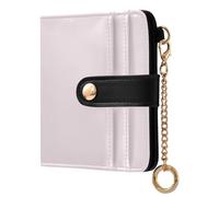 Yuiboo Lavender Blush Pink Women's Folding Wallet With Card Slots Unique PU Leather Card Wallet for Woman Girl
