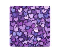 Yuiboo Magic Make up Pouchs Cloth Cute Purple Hearts Valentine's Day Portable Makeup Organizer Wrap Camera Lens Cloth Wrapper Makeup For Women 21.7 X 21.7, cute Purple Hearts Valentine's day08,