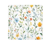 Yuiboo Magic Self-Adhesive Cosmetic Bag Cloth Florals Cute Spring Flowers White Travel Organizer Wrap Camera Lens Cloth Wrapper Makeup For Women 21.7 X 21.7, Florals cute spring flowers white858,