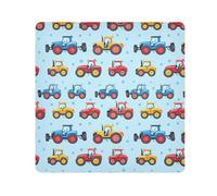 Yuiboo Magic Self-Adhesive Makeup Holders Cloth Colorful Cartoon Tractors Light Blue Dots Travel Toiletry Organizer Wrap Camera Lens Cloth Wrapper For Toiletries 17.7 X 17.7, colorful cartoon tractors