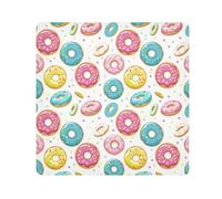 Yuiboo Magic Self-Adhesive Makeup Organizer Bag Cloth Colorful Donuts with Sprinkles and Icing Toiletry Organizer Travel Wrap Camera Lens Cloth Wrapper Organizer Bags For Women 21.7 X 21.7, colorful