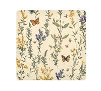 Yuiboo Magic Self-Adhesive Makeup Travel Bag Cloth Rustic Spring Chic Flowers Beige Travel Bag Organizer Wrap Camera Lens Cloth Wrapper For Organization 21.7 X 21.7, Rustic spring chic flowers413,