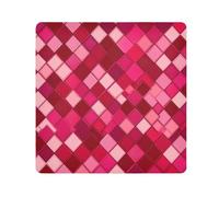 Yuiboo Magic Sticker Cosmetic Bag Cloth Funny Plaid Check Dark Red Cosmetic Travel Bag Organizer Wrap Camera Lens Cloth Wrapper Makeup For Women 13.8 X 13.8, funny Plaid Check5988, 13.8x13.8in, Art