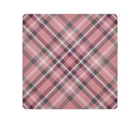 Yuiboo Magic Sticker Makeup Organizer Bag Cloth Buffalo Plaid Scotland Black Peach Vintage Travel Make Up Organizer Wrap Camera Lens Cloth Wrapper For Organization 21.7 X 21.7, Buffalo Plaid Scotland