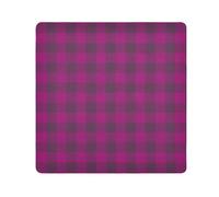 Yuiboo Magic Travel Cosmetic Bag Cloth Violet Buffalo Plaid Halloween Make Up Organizers Wrap Camera Lens Cloth Wrapper For Toiletries 13.8 X 13.8, Violet Buffalo Plaid Halloween, 13.8x13.8in, Art