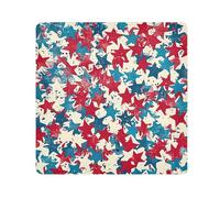 Yuiboo Magic Travel Pouchs Cloth American 4th Of July Red Blue Stars Doodle Cosmetic Bag Organizer Wrap Camera Lens Cloth Wrapper Organizer Bags For Women 17.7 X 17.7, American 4th of July red blue