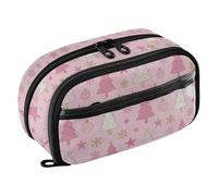Yuiboo Pastel Christmas Trees Elastic Pen Loops Pencil pouching Full Printed Water Resistant Back To School Supplies