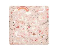 Yuiboo Portable Makeup Bag Cloth Cute Birds Butterflies Rainbows Flowers Peach Makeup Bag Organizer Wrap Camera Lens Cloth Wrapper Makeup For Women 13.8 X 13.8, cute birds butterflies rainbows flowers