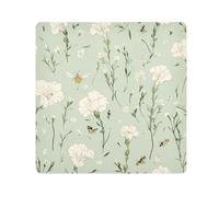 Yuiboo Portable Makeup Holders Cloth Rustic Spring Chic Flowers Green Cosmetic Organizer Wrap Camera Lens Cloth Wrapper For Toiletries 13.8 X 13.8, Rustic spring chic flowers756, 13.8x13.8in, Art Deco