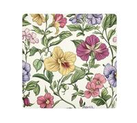 Yuiboo Protective Makeup Bag Cloth Spring Colorful Rustic Floral Cosmetic Bag Organizer Wrap Camera Lens Cloth Wrapper For Organization 13.8 X 13.8, spring colorful rustic floral475, 13.8x13.8in, Art