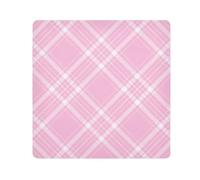 Yuiboo Protective Travel Cosmetic Bag Cloth Buffalo Plaid Check Scotland Peach Cosmetic Organizer Wrap Camera Lens Cloth Wrapper For Organization 13.8 X 13.8, Buffalo Plaid Check Scotland Peach 1,