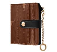 Yuiboo Rustic Cow Skull Women's Leather Folding Wallet Cute Waterproof Magnetic Snap Closure as Gift, Rustic Cow Skull, One Size, Art Deco