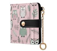 Yuiboo Rustic Cow Skull Women's Leather Folding Wallet Cute Waterproof Magnetic Snap Closure as Gift, Cute Owl Print, One Size, Art Deco