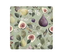 Yuiboo Self-Adhesive Cosmetic Bag Cloth Sweet Fruit Sage Green Jewelry Organizer Wrap Camera Lens Cloth Wrapper Makeup For Women 17.7 X 17.7, sweet fruit Sage Green886, 17.7x17.7in, Art Deco