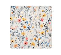 Yuiboo Self-Adhesive Make Up Bag Pouchs Cloth Cute Spring Flowers Rustic Beige Make Up Organizers Wrap Camera Lens Cloth Wrapper For Toiletries 21.7 X 21.7, cute spring Flowers rustic212, 21.7x21.7in,