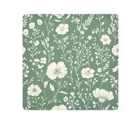 Yuiboo Self-Adhesive Makeup Bag Cloth Rustic Flowers Green Organizer Wrap Camera Lens Cloth Wrapper Organizer Bags For Women 13.8 X 13.8, rustic Flowers Green877, 13.8x13.8in, Art Deco