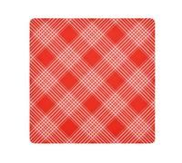 Yuiboo Self-Adhesive Makeup Organizer Bag Cloth Buffalo Plaid Scotland Red Organizer Wrap Camera Lens Cloth Wrapper Makeup For Women 13.8 X 13.8, Buffalo Plaid Scotland red, 13.8x13.8in, Art Deco