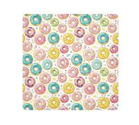 Yuiboo Self-Adhesive Makeup Travel Case Cloth Cute Donuts with Sprinkles and Icing Colorful Cosmetic Organizer Wrap Camera Lens Cloth Wrapper Cosmetic Organizers For Travel 17.7 X 17.7, cute donuts