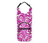 Yuiboo Sling Backpack with Water Bottle Holder Geometric Spirals Circles Hot Peach Lightweight Water Bottle Carrying Case Waterbottle Holder,Fits 20 oz, 24 oz, 32 oz,40 oz bottles