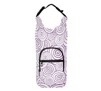 Yuiboo Sling Backpack with Water Bottle Holder Spirals Circles Light Purple Functional Water Bottle Carrier for Walking Water Bottle Accessories,Fits 20 oz, 24 oz, 32 oz,40 oz bottles