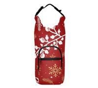 Yuiboo Sling Bag Water Bottle Holder Christmas Elements Customized Wishes Red Foldable Water Bottle Carrying Bag Bottle Water Holder,Fits 20 oz, 24 oz, 32 oz,40 oz bottles