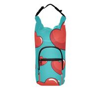 Yuiboo Small Backpack with Water Bottle Holder Valentine's Day love reds Love Stars Blue Space-Saving Water Carrier for Walking Backpack Water Bottle Holder,Fits 20 oz, 24 oz, 32 oz,40 oz bottles