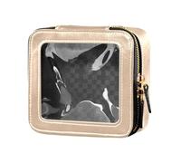 Yuiboo Small Clear Makeup Bag Plain Peach Color Pure Travel Toiletry Bag Organizer Leather Bags for Flying Solid Peach, 5.1" x 4.7" x 2.2", Art Deco, United Fishing, 5.1" x 4.7" x 2.2", Art Deco
