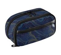 Yuiboo Starry Moon Night Swirl Multi-Slot Pencil pouching Portable Large Capacity Tear Resistant forAdult Office