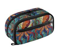 Yuiboo Vibrant Blue Sea Creature Elastic Pen Loops Pencil pouching Portable Large Capacity Sturdy Stationery Back To School Supplies