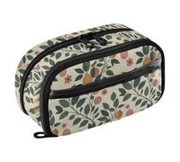 Yuiboo Vintage Berry Foliage Elastic Pen Loops Pencil pouching Full Printed Water Resistant Back To School Supplies