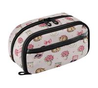 Yuiboo Vintage Parisian Print Elastic Pen Loops Pencil pouching Full Printed Water Resistant Back To School Supplies