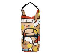 Yuiboo Water Bottle Holder Cute Gingerbread Winter Costume Cartoon Cute Multi size Insulated Water Bottle Bag 20/24/32/40oz Hiking Gear Water Bottles Backpack