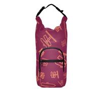 Yuiboo Water Bottle Shoulder Carrier Gold Line Road Traffic Sign Purple Lightweight Water Bottle Insulated Holder Hiking Gear Water Bottles Backpack,Fits 20 oz, 24 oz, 32 oz,40 oz bottles