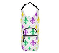 Yuiboo Water Bottle Sling Fleur De Lis Flowers Mardi Gras Purple Carnival Adjustable Water Carrier for Hiking 20/24/32/40oz Hiking Water Bottle Backpack