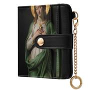 Yuiboo Women's Folding Card Wallet, Cute Card Cases | Waterproof, Key Ringing, For Daily Use, San Judas Tadeo Saint